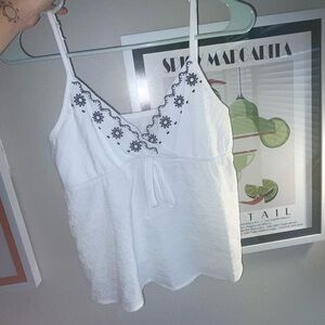 Mamma Mia Embroidered Babydoll Tank